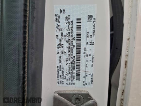 ✅ 2013 Ford Escape SEL • VIN: 1FMCU9HX2DUA85604 • Лот: 93862965. Опубликован ранее на Copart с пробегом 176 223 миль. Бесплатный доступ к архиву аукционных продаж из США и подробный отчёт об истории автомобиля на DreamBid. Изображение 13.