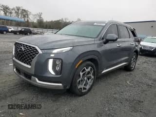 ✅ 2022 Hyundai Palisade Calligraphy • VIN: KM8R74HE4NU353766 • Лот: 75330524. Опубликован ранее на Copart с пробегом 43 796 миль. Бесплатный доступ к архиву аукционных продаж из США и подробный отчёт об истории автомобиля на DreamBid. Изображение 1.