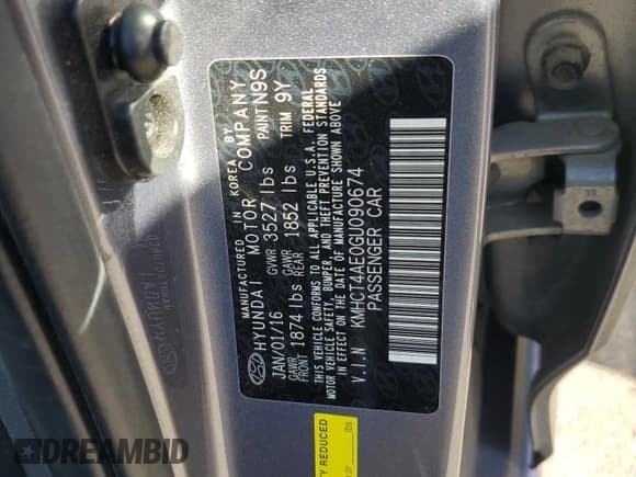 ✅ 2016 Hyundai Accent SE • VIN: KMHCT4AE0GU090674 • Лот: 73851314. Опубликован ранее на Copart с пробегом 66 610 миль. Бесплатный доступ к архиву аукционных продаж из США и подробный отчёт об истории автомобиля на DreamBid. Изображение 14.