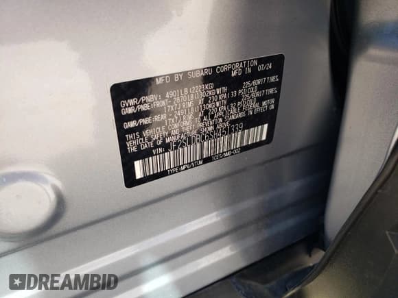 ✅ 2025 Subaru Forester Premium • VIN: JF2SLDBC6SH451339 • Lot: 52978725. Listed on Copart with 2,378 mi. Free auction sales archive from the USA and detailed vehicle history report at DreamBid. Image 13.