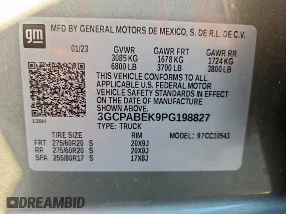 ✅ 2023 Chevrolet Silverado 1500 Custom • VIN: 3GCPABEK9PG198827 • Lot: 83850445. Listed on Copart with 25,067 mi. Free auction sales archive from the USA and detailed vehicle history report at DreamBid. Image 12.