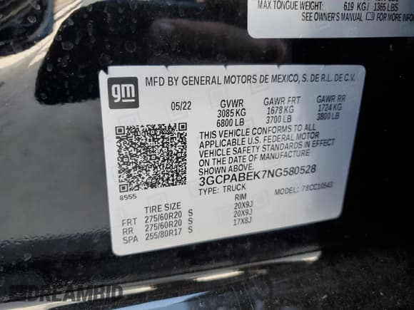 ✅ 2022 Chevrolet Silverado 1500 Custom • VIN: 3GCPABEK7NG580528 • Lot: 92401915. Listed on Copart with 30,801 mi. Free auction sales archive from the USA and detailed vehicle history report at DreamBid. Image 12.