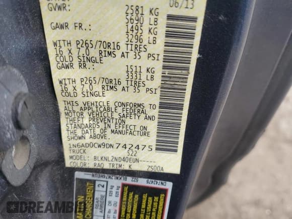 ✅ 2013 Nissan Frontier SV • VIN: 1N6AD0CW9DN742475 • Lot: 90482405. Wystawiony na Copart z przebiegiem 90 809 mil. Bezpłatny archiwum sprzedaży aukcyjnych z USA i szczegółowy raport historii pojazdu na DreamBid. Zdjęcie 12.