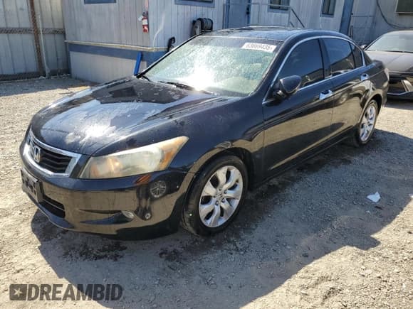 ✅ 2008 Honda Accord EX-L • VIN: 1HGCP368X8A050578 • Lot: 63669435. Listed on Copart with 104,902 mi. Free auction sales archive from the USA and detailed vehicle history report at DreamBid. Image 1.