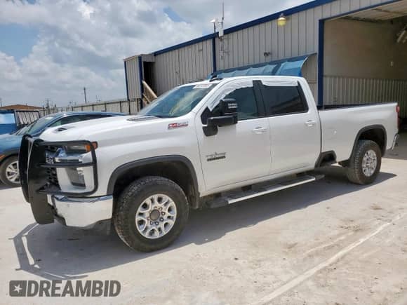 2021 Chevrolet Silverado 3500HD LT z VIN 1GC4YTEY5MF264828, wystawiony jako Copart lot #64197065 z przebiegiem Nie podano mil oraz Szkoda całkowita • Salvage title. Historia ofert i sprzedaży dostępna na DreamBid. Obrazek 1.