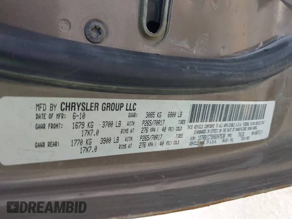 2010 Dodge 1500 ST с VIN 1D7RB1CT5AS247538, выставлен на аукционе IAAI как лот 42264745 с пробегом 148 063 миль миль и . История ставок и продаж доступна на DreamBid. Изображение 9.