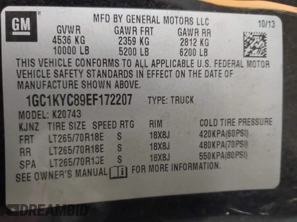 ✅ 2014 Chevrolet Silverado 2500HD LTZ • VIN: 1GC1KYC89EF172207 • Лот: 42621584. Опубликован ранее на IAAI с пробегом 145 033 миль. Бесплатный доступ к архиву аукционных продаж из США и подробный отчёт об истории автомобиля на DreamBid. Изображение 9.