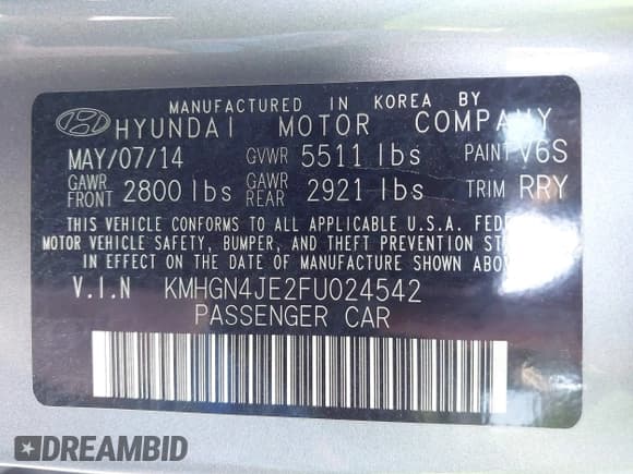 ✅ 2015 Hyundai Genesis 3.8L • VIN: KMHGN4JE2FU024542 • Лот: 43402823. Опубликован ранее на IAAI с пробегом 43 328 миль. Бесплатный доступ к архиву аукционных продаж из США и подробный отчёт об истории автомобиля на DreamBid. Изображение 9.