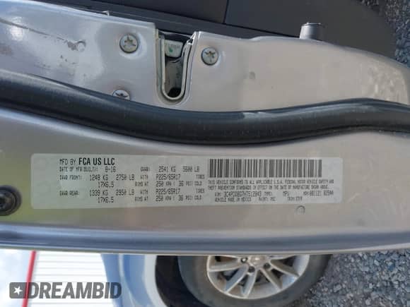 2017 Dodge Journey SXT с VIN 3C4PDDBG7HT512843, выставлен на аукционе IAAI как лот 43338499 с пробегом 106 711 миль миль и . История ставок и продаж доступна на DreamBid. Изображение 9.