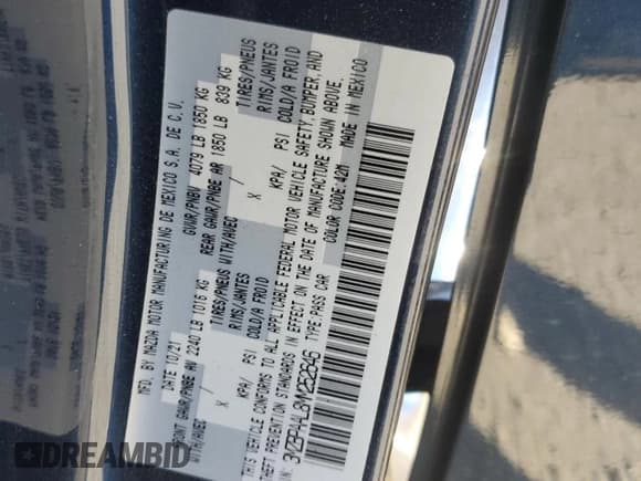 ✅ 2021 Mazda 3 S • VIN: 3MZBPAAL8MM252646 • Lot: 82567585. Listed on Copart with 64,483 mi. Free auction sales archive from the USA and detailed vehicle history report at DreamBid. Image 12.