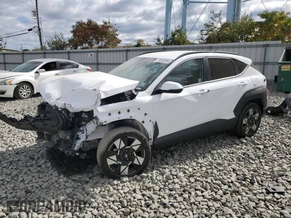 2024 Hyundai Kona SEL with VIN KM8HCCAB4RU153929, listed as a Copart auction lot 75693894 with 3,845 mi miles and Salvage title. Bid and sale history available at DreamBid. Image 1.