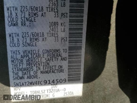 ✅ 2015 Nissan Rogue SL • VIN: 5N1AT2MV4FC914509 • Lot: 92671435. Wystawiony na Copart z przebiegiem Nie podano. Bezpłatny archiwum sprzedaży aukcyjnych z USA i szczegółowy raport historii pojazdu na DreamBid. Zdjęcie 13.