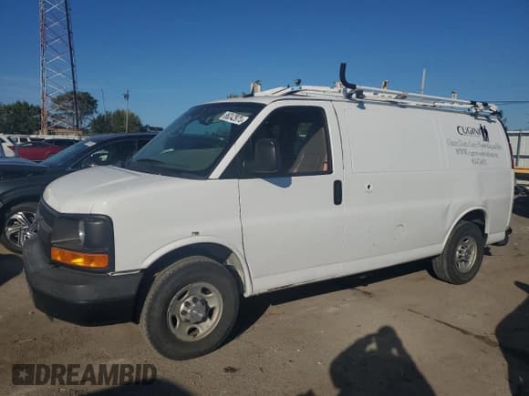 ✅ 2015 Chevrolet Express Cargo • VIN: 1GCWGFCF0F1220315 • Lot: 86242975. Listed on Copart with 117,426 mi. Free auction sales archive from the USA and detailed vehicle history report at DreamBid. Image 1.