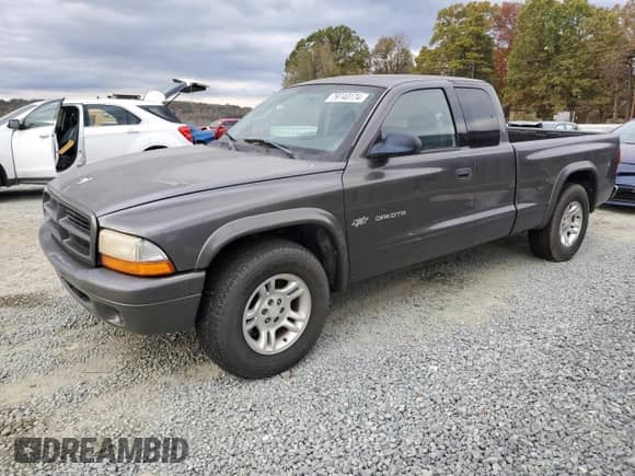 2002 Dodge Dakota z VIN 1B7GL12X22S589971, wystawiony jako Copart lot #79740174 z przebiegiem 183 718 mil mil oraz Czysty tytuł • Clean title. Historia ofert i sprzedaży dostępna na DreamBid. Obrazek 1.