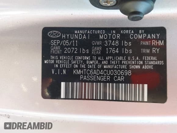 ✅ 2012 Hyundai Veloster w/Gray Int • VIN: KMHTC6AD4CU030698 • Lot: 41416956. Wystawiony na IAAI z przebiegiem 122 248 mil. Bezpłatny archiwum sprzedaży aukcyjnych z USA i szczegółowy raport historii pojazdu na DreamBid. Zdjęcie 9.