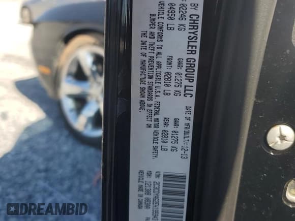 ✅ 2014 Dodge Challenger SXT • VIN: 2C3CDYAG2EH195943 • Lot: 43780055. Wystawiony na Copart z przebiegiem 147 781 mil. Bezpłatny archiwum sprzedaży aukcyjnych z USA i szczegółowy raport historii pojazdu na DreamBid. Zdjęcie 12.