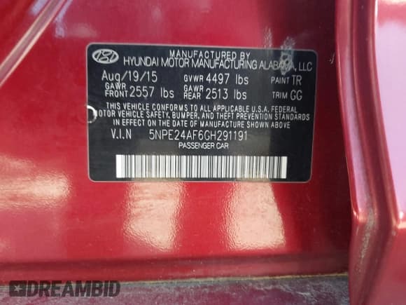 ✅ 2016 Hyundai Sonata SE • VIN: 5NPE24AF6GH291191 • Лот: 43636573. Опубликован ранее на IAAI с пробегом 119 232 миль. Бесплатный доступ к архиву аукционных продаж из США и подробный отчёт об истории автомобиля на DreamBid. Изображение 9.