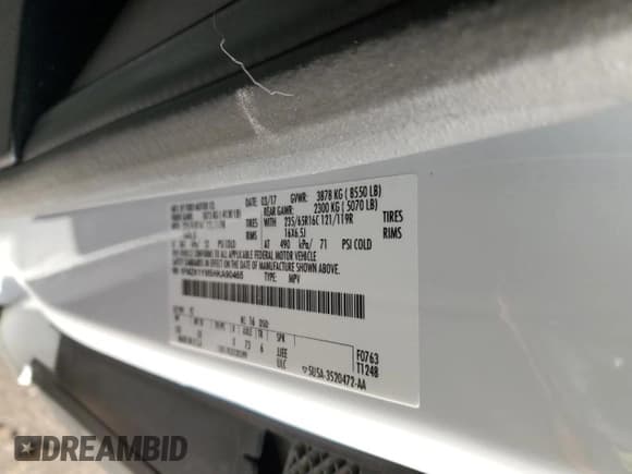 ✅ 2017 Ford Transit XL • VIN: 1FMZK1YM5HKA90465 • Lot: 44538235. Wystawiony na Copart z przebiegiem 26 532 mil. Bezpłatny archiwum sprzedaży aukcyjnych z USA i szczegółowy raport historii pojazdu na DreamBid. Zdjęcie 15.