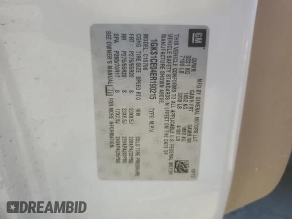 ✅ 2014 GMC Yukon SLT • VIN: 1GKS1CE04ER190215 • Lot: 85530145. Listed on Copart with 225,511 mi. Free auction sales archive from the USA and detailed vehicle history report at DreamBid. Image 13.