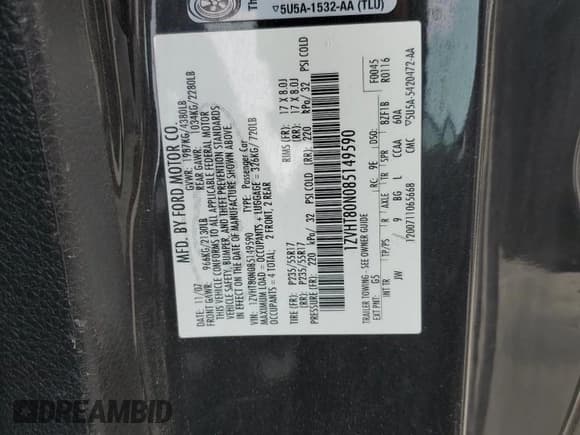 ✅ 2008 Ford Mustang Deluxe • VIN: 1ZVHT80N085149590 • Lot: 92692355. Wystawiony na Copart z przebiegiem 173 554 mil. Bezpłatny archiwum sprzedaży aukcyjnych z USA i szczegółowy raport historii pojazdu na DreamBid. Zdjęcie 12.
