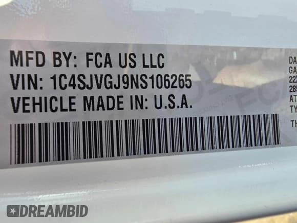 ✅ 2022 Jeep Grand Wagoneer Series III • VIN: 1C4SJVGJ9NS106265 • Лот: 66871455. Опубликован ранее на Copart с пробегом 67 837 миль. Бесплатный доступ к архиву аукционных продаж из США и подробный отчёт об истории автомобиля на DreamBid. Изображение 10.