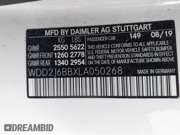 ✅ 2020 Mercedes-Benz CLS 53 S AMG • VIN: WDD2J6BBXLA050268 • Лот: 43251133. Опубликован ранее на IAAI с пробегом 14 321 миль. Бесплатный доступ к архиву аукционных продаж из США и подробный отчёт об истории автомобиля на DreamBid. Изображение 9.