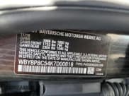 ✅ 2019 BMW i3 s • VIN: WBY8P8C54K7D00818 • Лот: 54627474. Опубликован ранее на Copart с пробегом 35 192 миль. Бесплатный доступ к архиву аукционных продаж из США и подробный отчёт об истории автомобиля на DreamBid. Изображение 13.