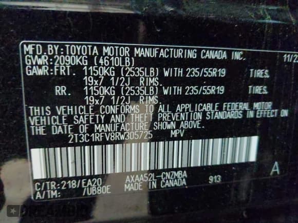 ✅ 2024 Toyota RAV4 XLE Premium • VIN: 2T3C1RFV8RW305725 • Lot: 42198443. Listed on IAAI with 6,811 mi. Free auction sales archive from the USA and detailed vehicle history report at DreamBid. Image 9.