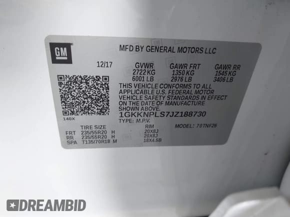 ✅ 2018 GMC Acadia Denali • VIN: 1GKKNPLS7JZ188730 • Lot: 43240994. Wystawiony na IAAI z przebiegiem 76 462 mil. Bezpłatny archiwum sprzedaży aukcyjnych z USA i szczegółowy raport historii pojazdu na DreamBid. Zdjęcie 9.