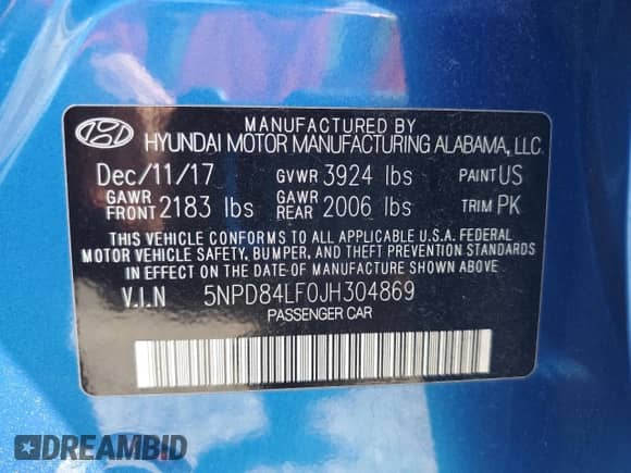 2018 Hyundai Elantra Value Edition с VIN 5NPD84LF0JH304869, выставлен на аукционе Copart как лот 89477775 с пробегом 114 697 миль миль и Списание • Salvage title. История ставок и продаж доступна на DreamBid. Изображение 13.