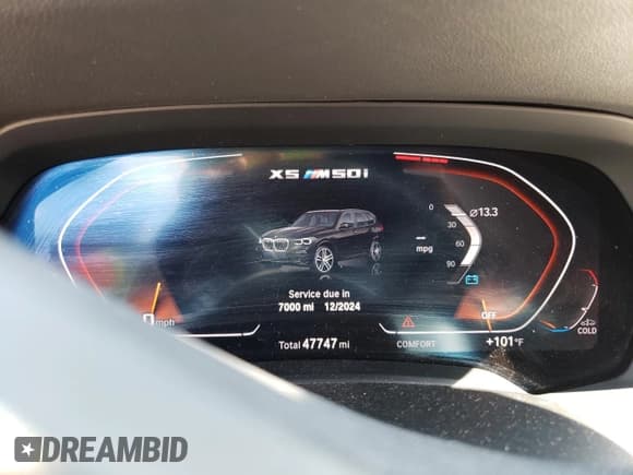 ✅ 2021 BMW X5 M50i • VIN: 5UXJU4C02M9E97812 • Лот: 62285054. Опубликован ранее на Copart с пробегом 47 747 миль. Бесплатный доступ к архиву аукционных продаж из США и подробный отчёт об истории автомобиля на DreamBid. Изображение 9.