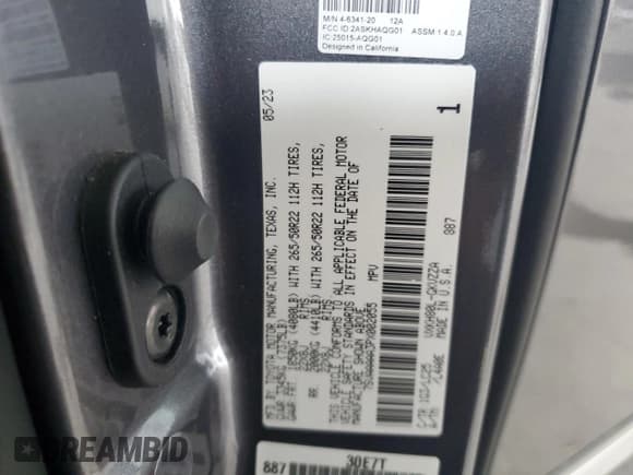 ✅ 2023 Toyota Sequoia SR5 • VIN: 7SVAAAAA3PX002055 • Lot: 72932724. Listed on Copart with 22,833 mi. Free auction sales archive from the USA and detailed vehicle history report at DreamBid. Image 13.