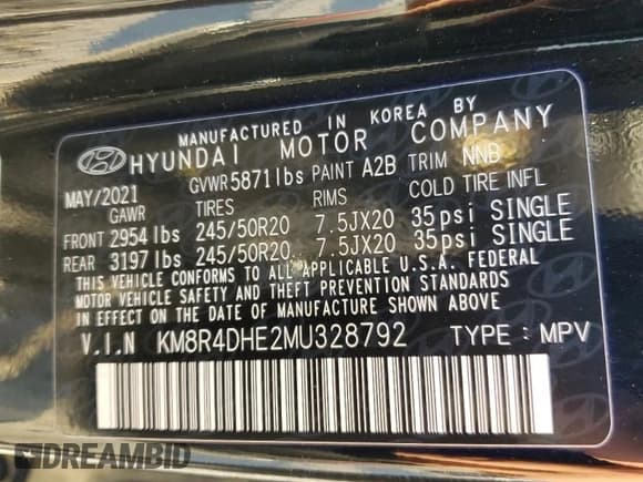 ✅ 2021 Hyundai Palisade SEL • VIN: KM8R4DHE2MU328792 • Лот: 75446944. Опубликован ранее на Copart с пробегом 66 507 миль. Бесплатный доступ к архиву аукционных продаж из США и подробный отчёт об истории автомобиля на DreamBid. Изображение 13.