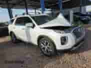 2021 Hyundai Palisade SEL with VIN KM8R4DHE1MU205193, listed as a Copart auction lot 73539524 with 72,118 mi miles and Salvage title. Bid and sale history available at DreamBid. Image 4.