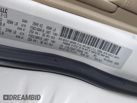 ✅ 2015 Jeep Grand Cherokee Limited • VIN: 1C4RJFBG0FC785046 • Лот: 43558221. Опубликован ранее на IAAI с пробегом 198 581 миль. Бесплатный доступ к архиву аукционных продаж из США и подробный отчёт об истории автомобиля на DreamBid. Изображение 9.