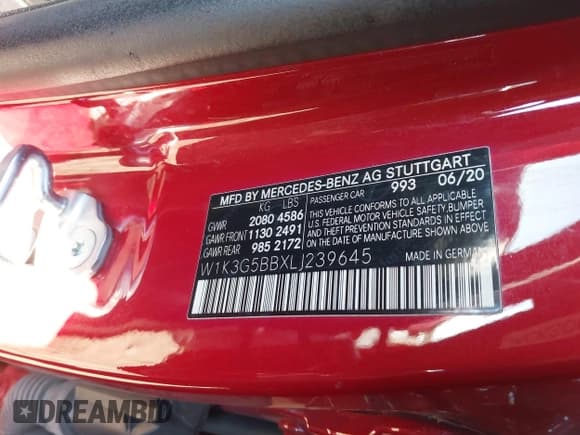 ✅ 2020 Mercedes-Benz A 35 AMG • VIN: W1K3G5BBXLJ239645 • Лот: 43366841. Опубликован ранее на IAAI с пробегом 50 024 миль. Бесплатный доступ к архиву аукционных продаж из США и подробный отчёт об истории автомобиля на DreamBid. Изображение 9.