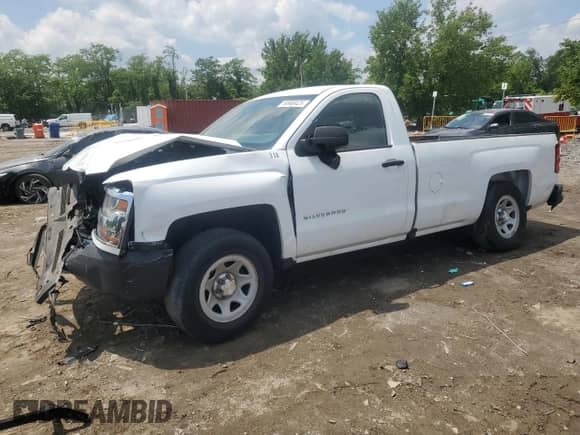 2016 Chevrolet Silverado 1500 Work Truck with VIN 1GCNCNEH6GZ397969, listed as a Copart auction lot 58980425 with 200,498 mi miles and Salvage title. Bid and sale history available at DreamBid. Image 1.