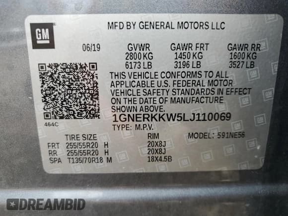 ✅ 2020 Chevrolet Traverse Premier • VIN: 1GNERKKW5LJ110069 • Lot: 62443193. Wystawiony na Copart z przebiegiem 41 204 mil. Bezpłatny archiwum sprzedaży aukcyjnych z USA i szczegółowy raport historii pojazdu na DreamBid. Zdjęcie 14.