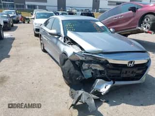 2018 Honda Accord EX-L z VIN 1HGCV1F58JA081107, wystawiony jako IAAI lot #43139685 z przebiegiem 55 184 mil mil oraz . Historia ofert i sprzedaży dostępna na DreamBid. Obrazek 1.