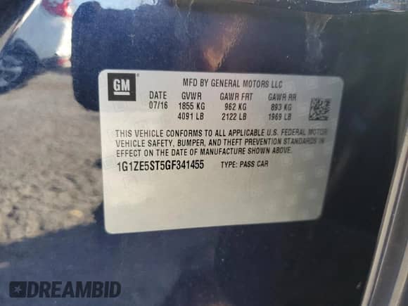 2016 Chevrolet Malibu LT z VIN 1G1ZE5ST5GF341455, wystawiony jako Copart lot #70990505 z przebiegiem 230 845 mil mil oraz Szkoda całkowita • Salvage title. Historia ofert i sprzedaży dostępna na DreamBid. Obrazek 13.