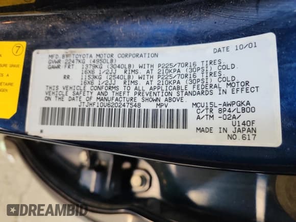 ✅ 2002 Lexus RX 300 • VIN: JTJHF10U620247548 • Lot: 82346225. Wystawiony na Copart z przebiegiem 149 663 mil. Bezpłatny archiwum sprzedaży aukcyjnych z USA i szczegółowy raport historii pojazdu na DreamBid. Zdjęcie 13.