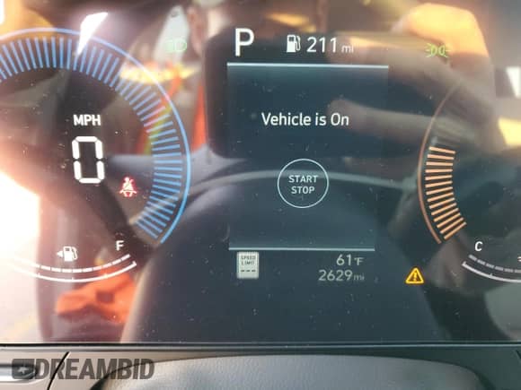 2025 Hyundai Kona SEL with VIN KM8HBCAB0SU199881, listed as a Copart auction lot 81224044 with 2,629 mi miles and Salvage title. Bid and sale history available at DreamBid. Image 9.