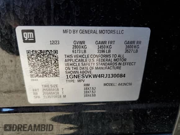 2024 Chevrolet Traverse LT Cloth с VIN 1GNESVKW4RJ130084, выставлен на аукционе Copart как лот 47277165 с пробегом 24 204 миль миль и Списание • Salvage title. История ставок и продаж доступна на DreamBid. Изображение 13.