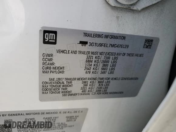 ✅ 2021 GMC Sierra 1500 Denali • VIN: 3GTU9FEL7MG476129 • Лот: 80080235. Опубликован ранее на Copart с пробегом 72 646 миль. Бесплатный доступ к архиву аукционных продаж из США и подробный отчёт об истории автомобиля на DreamBid. Изображение 13.