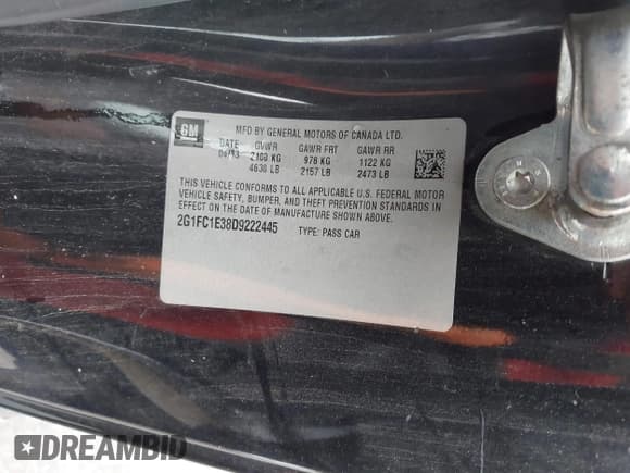 ✅ 2013 Chevrolet Camaro LT • VIN: 2G1FC1E38D9222445 • Lot: 43591985. Wystawiony na IAAI z przebiegiem 187 079 mil. Bezpłatny archiwum sprzedaży aukcyjnych z USA i szczegółowy raport historii pojazdu na DreamBid. Zdjęcie 9.