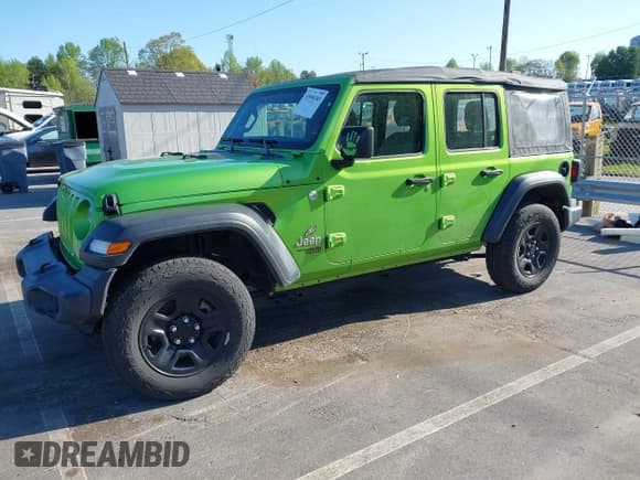 ✅ 2018 Jeep Wrangler Unlimited Sport S • VIN: 1C4HJXDG8JW287876 • Lot: 41990385. Listed on IAAI with 43,420 mi. Free auction sales archive from the USA and detailed vehicle history report at DreamBid. Image 2.
