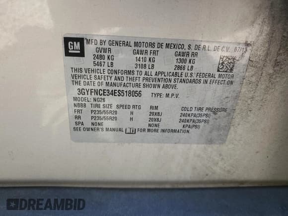 ✅ 2014 Cadillac SRX Performance Collection • VIN: 3GYFNCE34ES518056 • Lot: 70189705. Wystawiony na Copart z przebiegiem 180 663 mil. Bezpłatny archiwum sprzedaży aukcyjnych z USA i szczegółowy raport historii pojazdu na DreamBid. Zdjęcie 13.