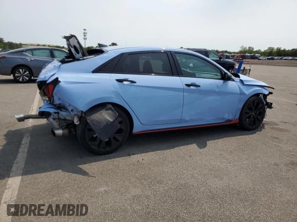 ✅ 2022 Hyundai Elantra • VIN: KMHLW4AK0NU007982 • Lot: 59550795. Listed on Copart with 36,957 mi. Free auction sales archive from the USA and detailed vehicle history report at DreamBid. Image 3.