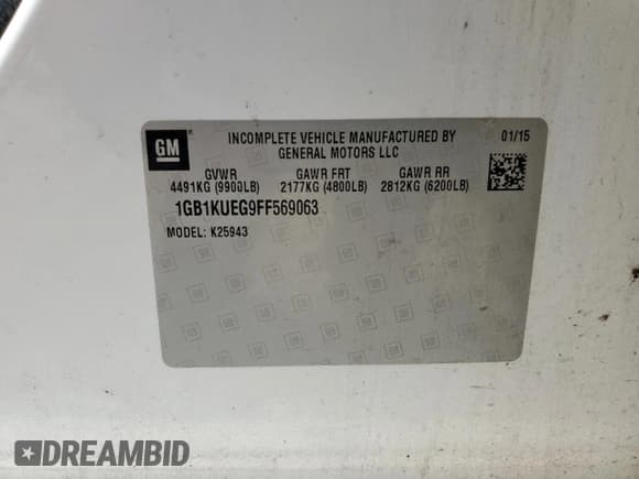 ✅ 2015 Chevrolet Silverado 2500HD Work Truck • VIN: 1GB1KUEG9FF569063 • Lot: 69182545. Listed on Copart with 256,125 mi. Free auction sales archive from the USA and detailed vehicle history report at DreamBid. Image 12.