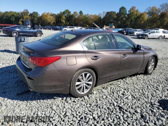 ✅ 2014 Infiniti Q50 Premium • VIN: JN1BV7APXEM685240 • Lot: 87089375. Listed on Copart with 144,439 mi. Free auction sales archive from the USA and detailed vehicle history report at DreamBid. Image 3.